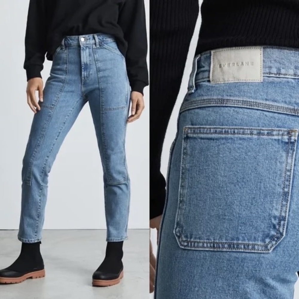 Everlane The Utility Cheeky Jean in Washed Blue